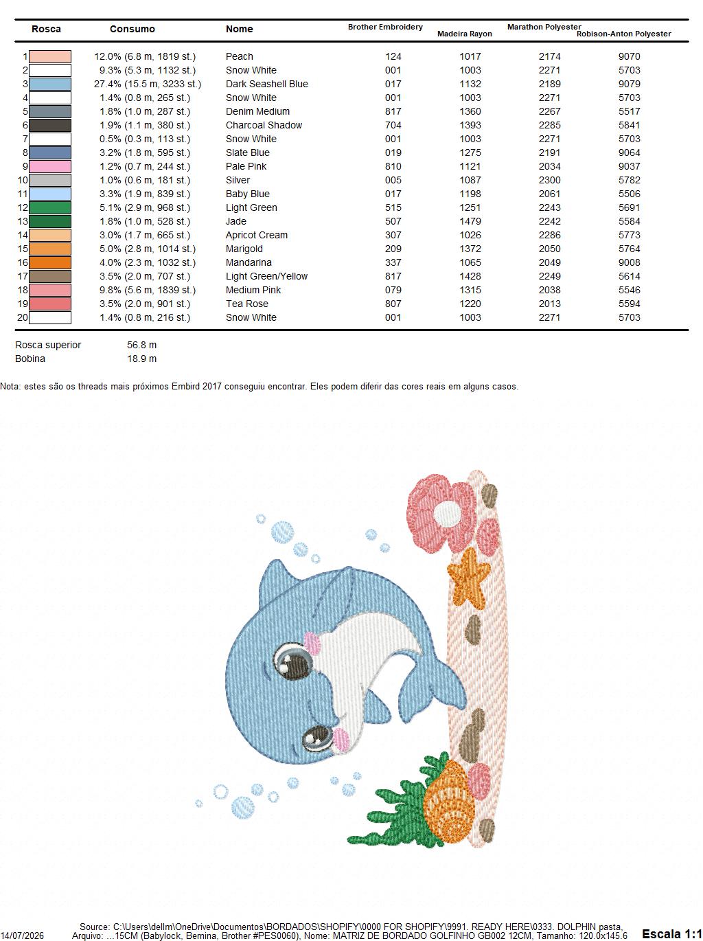 Dolphin embroidery design - Ocean Fish embroidery design machine embroidery pattern - Dolphin with algae embroidery - delicate sea animal (Copy)
