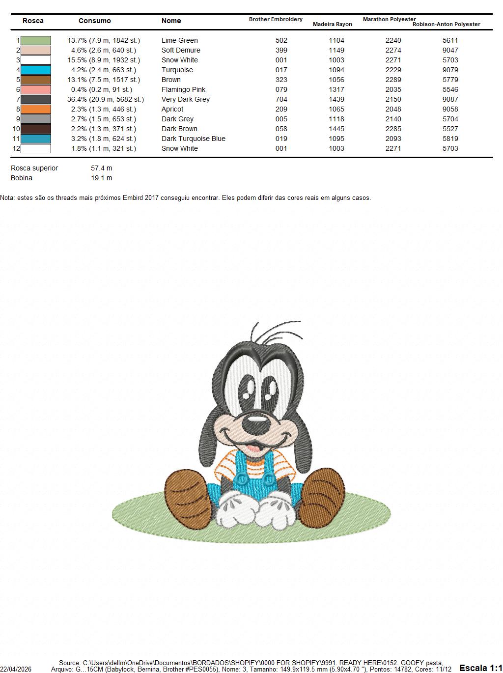 GOOFY embroidery design - Mickey Mouse machine embroidery pattern - Baby Boy file - Instant digital download pes (Copy) (Copy) Marcia Embroidery