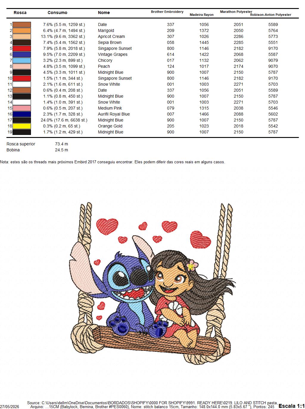 Stitch embroidery design - Lilo and Stitch Cartoon machine embroidery pattern - Baby boy and girl file - Instant digital download pes jef (Copy) Marcia Embroidery