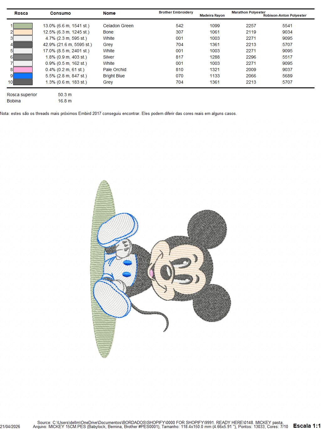 Mickey embroidery design - Mickey Mouse machine embroidery pattern - Baby Boy file - Instant digital download pes Marcia Embroidery