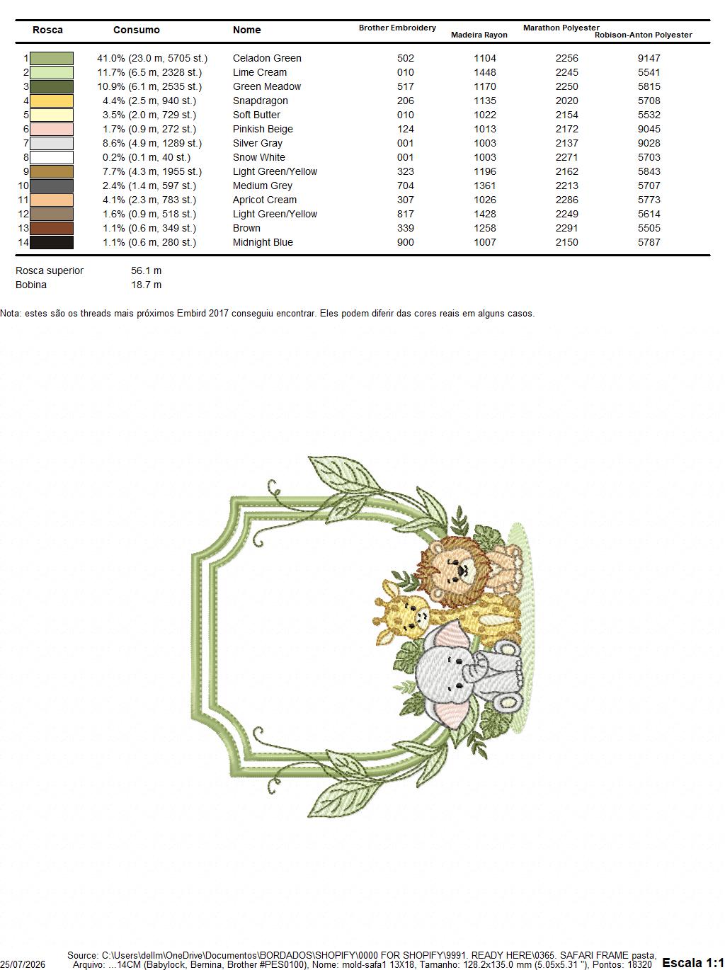 Safari Wild Animals embroidery design - Elephant Giraffe and Lion Frame machine embroidery pattern - Instant digital download pes jef dst