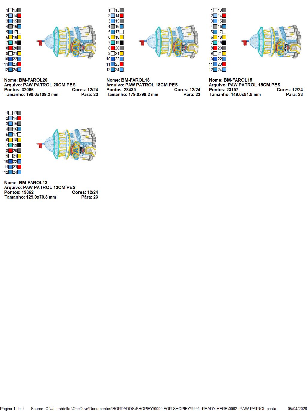 Paw Patrol embroidery designs - Tower machine embroidery patterns - Baby Girl Boy file - Instant digital download - Zuma Chase Rubble Skye Marshall (Copy) (Copy) Marcia Embroidery