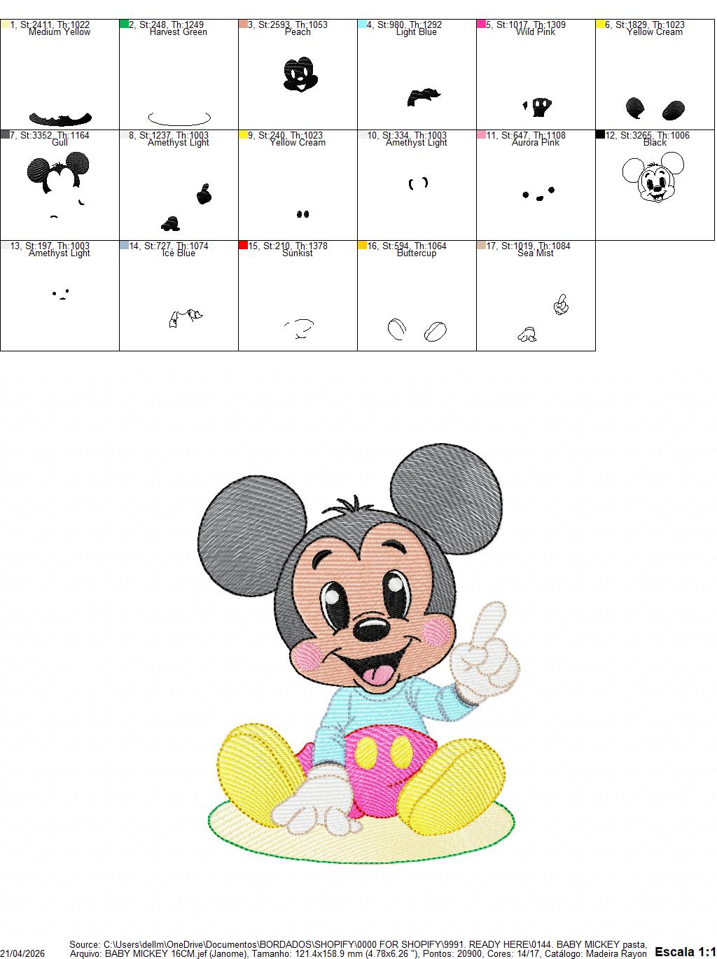 Mickey embroidery design - Mickey Mouse machine embroidery pattern - Baby Boy file - Instant digital download pes (Copy) Marcia Embroidery