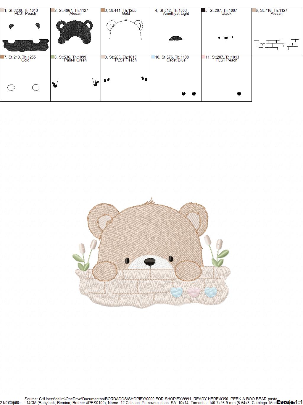 Peekaboo Teddy Bear embroidery designs - Baby boy Bear machine pattern - Baby Boy file (Digital download)