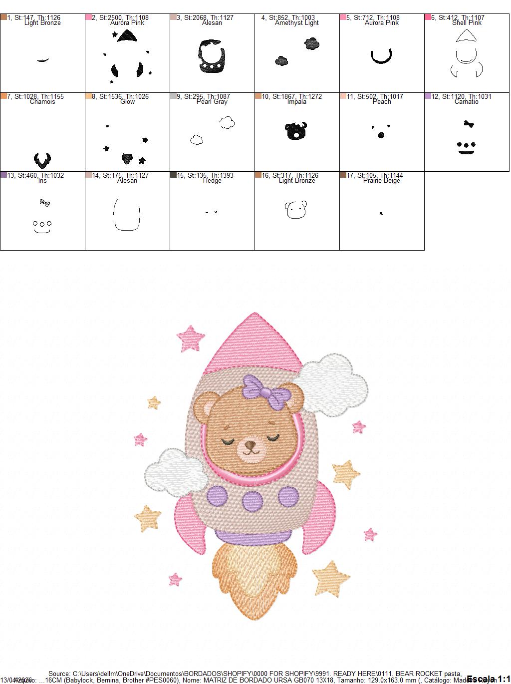 Space Rocket embroidery designs - Rocket with stars machine embroidery pattern - Baby Boy file - Instant digital download pes jef dst (Copy) Marcia Embroidery