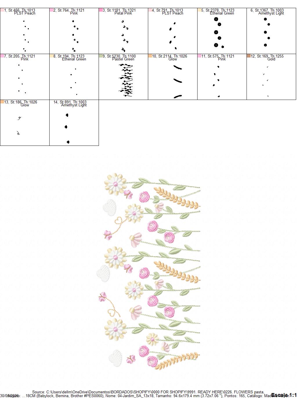 Flower Garden embroidery designs - Flower and Butterfly machine embroidery pattern - Floral bouquet Kitchen Towel - Instant digital download (Copy) Marcia Embroidery