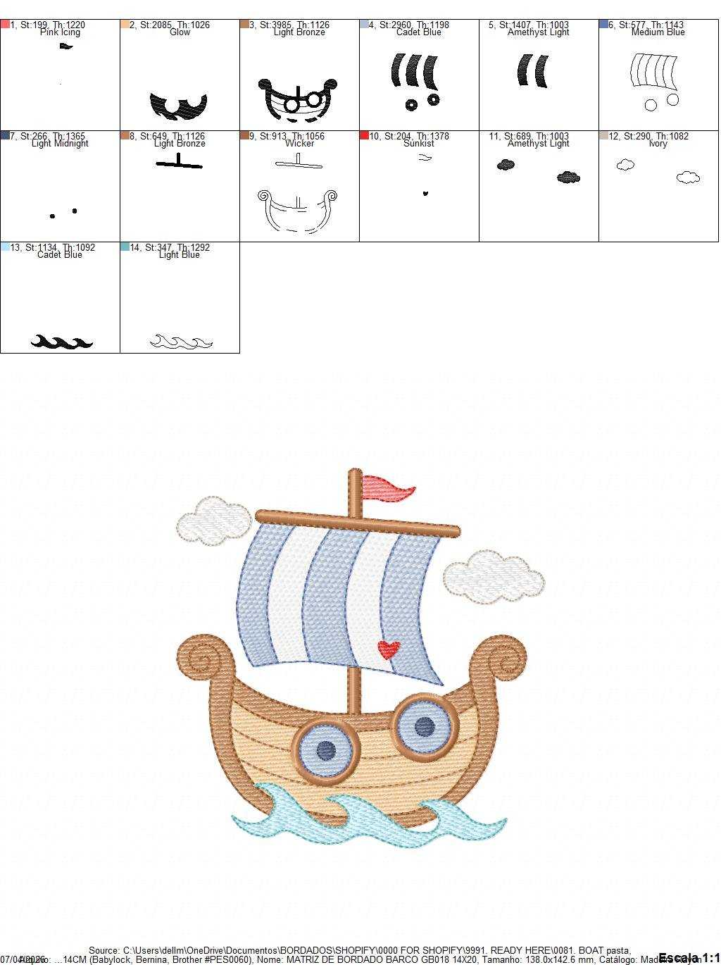 Boat embroidery designs - Sailboat machine embroidery pattern - Nautical Baby boy file - Instant digital download - Marcia Embroidery