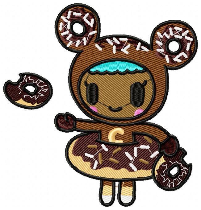 Chocotella embroidery designs - Tokidoki embroidery design machine embroidery pattern - instant download - girl embroidery file cartoon