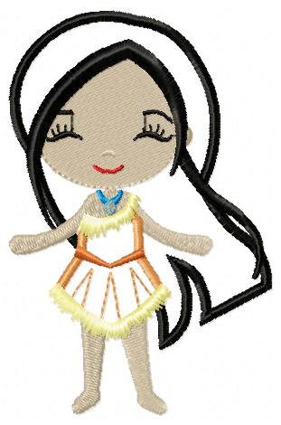 Pocahontas embroidery designs - Disney Princess embroidery design machine embroidery pattern - Princess applique design indian embroidery Marcia Embroidery