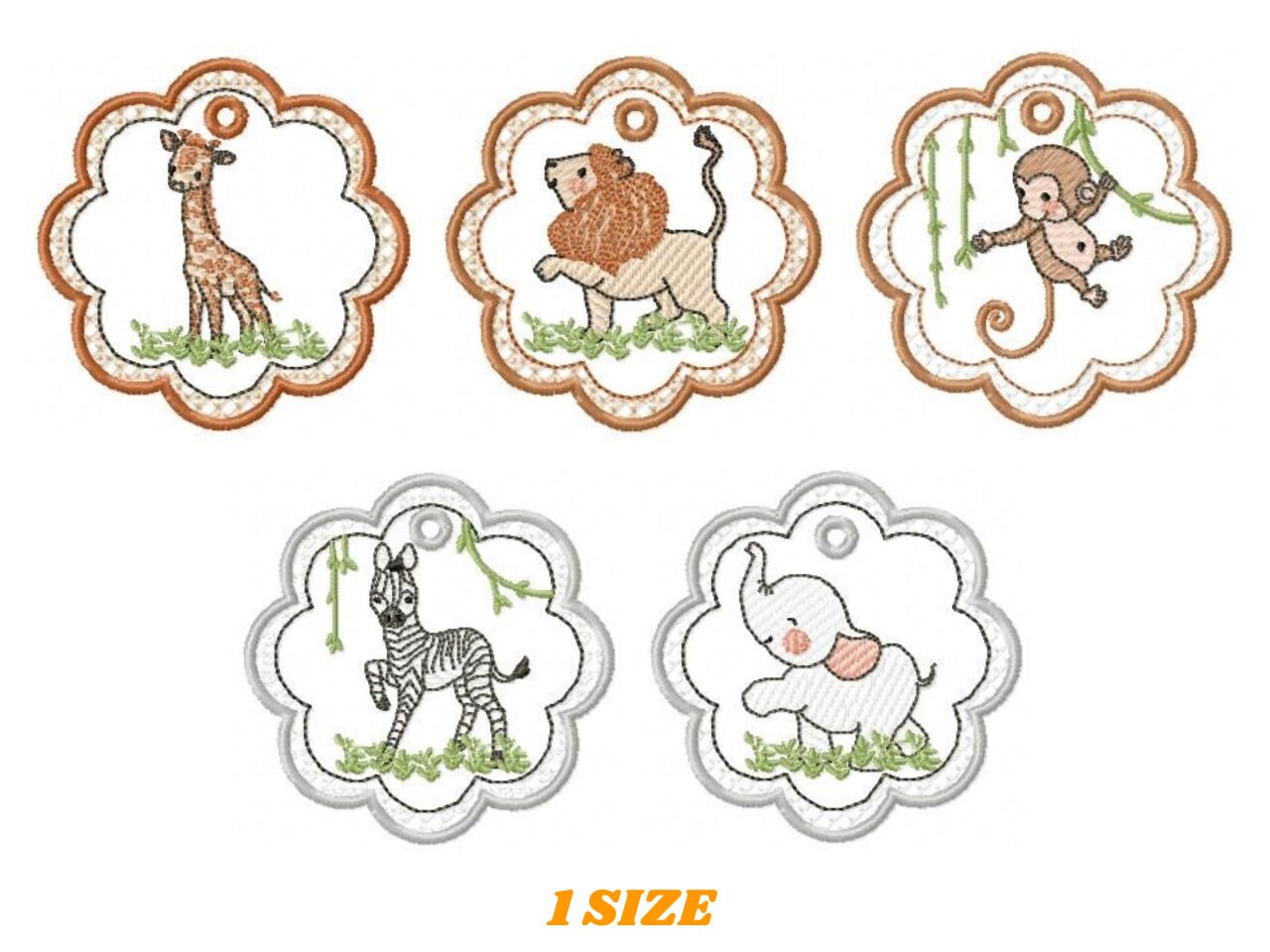 Safari embroidery design Animals embroidery designs - machine embroidery pattern tag embroidery file frame embroidery filled design Marcia Embroidery