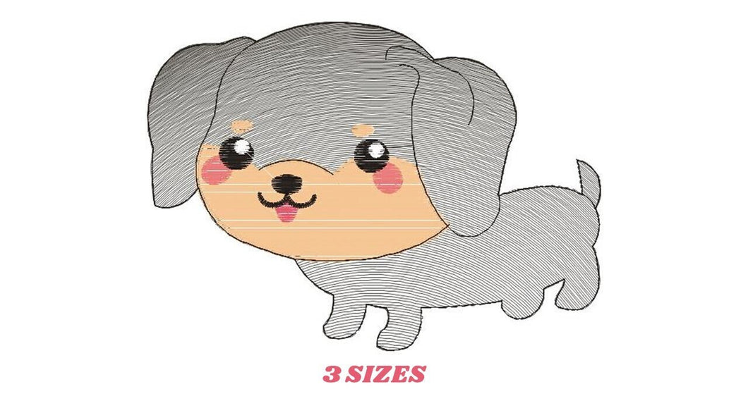 Dachshund embroidery designs - Dog embroidery design machine embroidery pattern - Puppy embroidery file -  Pet embroidery instant download