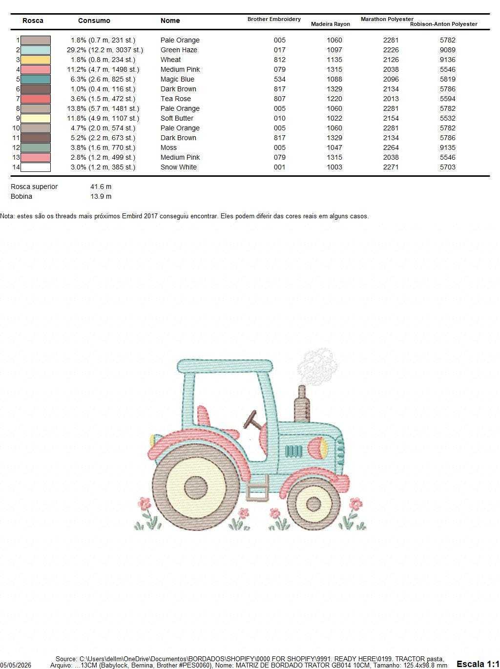 Farm Tractor embroidery designs - Ranch Pickup Truck with duck machine embroidery pattern - Baby boy file - Instant digital download pes jef (Copy) Marcia Embroidery