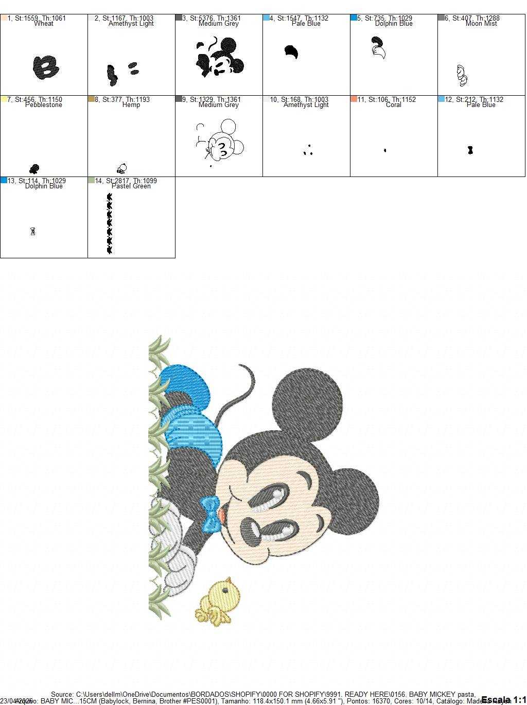 Mickey embroidery design - Baby Mickey Mouse machine embroidery pattern - Baby Boy file - Instant digital download pes jef dst - Marcia Embroidery