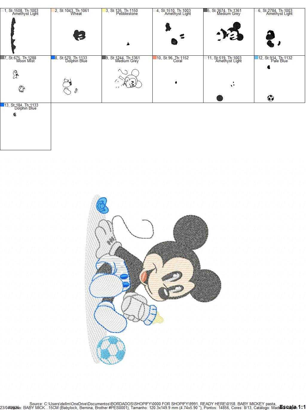 Mickey embroidery design - Baby Mickey Mouse machine embroidery pattern - Baby Boy file - Instant digital download pes jef dst - Marcia Embroidery