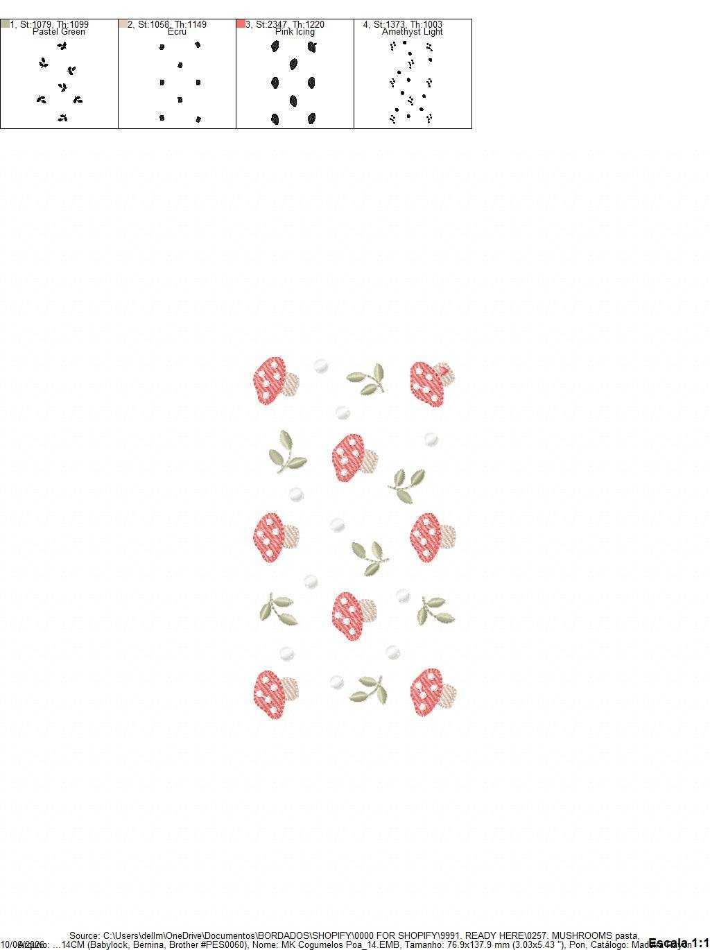 Mushroom with leaves embroidery design - Forest Toad machine embroidery pattern - Kitchen Towel file - Instant digital download pes jef hus dst - Marcia Embroidery