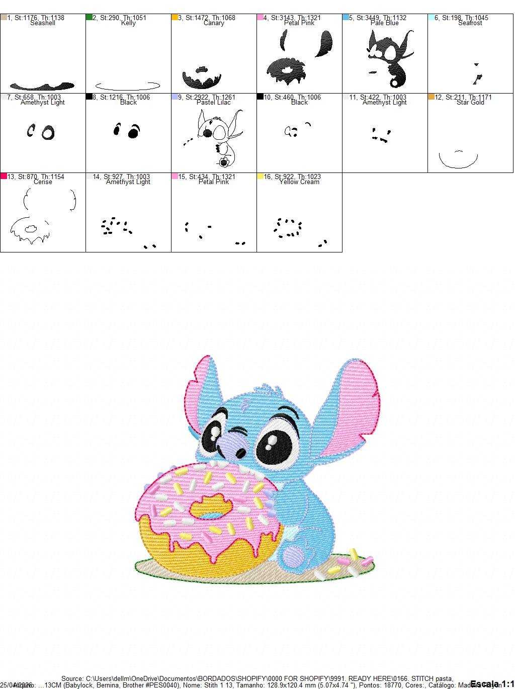 Stitch embroidery design - Lilo and Stitch Cartoon machine embroidery pattern - Baby boy and girl file - Instant digital download pes jef - Marcia Embroidery