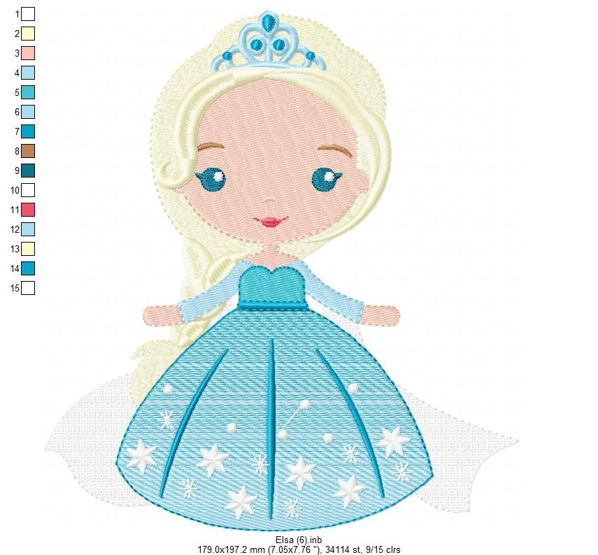 Elsa embroidery design machine embroidery pattern - Disney Princess