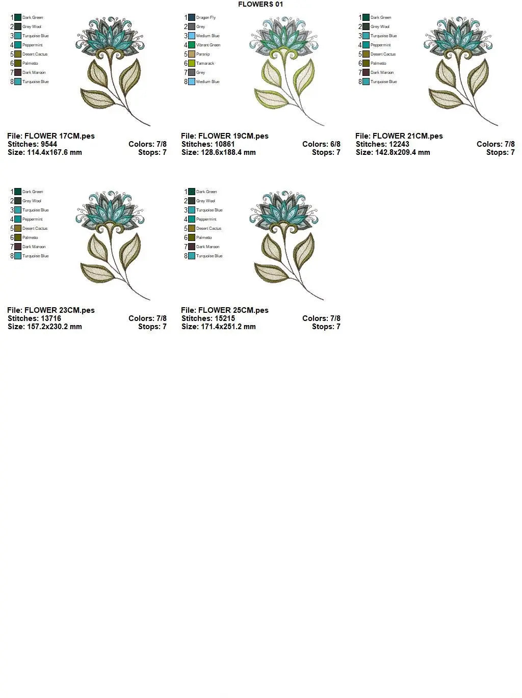 Flowers embroidery designs - Rippled Flower embroidery design machine embroidery pattern - Lily embroidery file - floral embroidery Lillies Marcia Embroidery