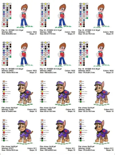 Paw Patrol embroidery design machine embroidery pattern Marcia Embroidery
