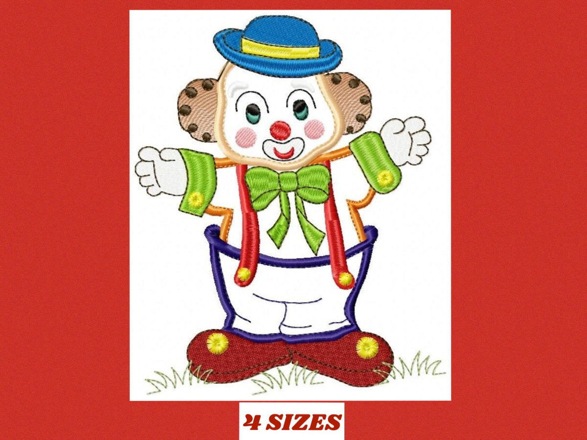Clown embroidery designs - Circus embroidery design machine embroidery ...