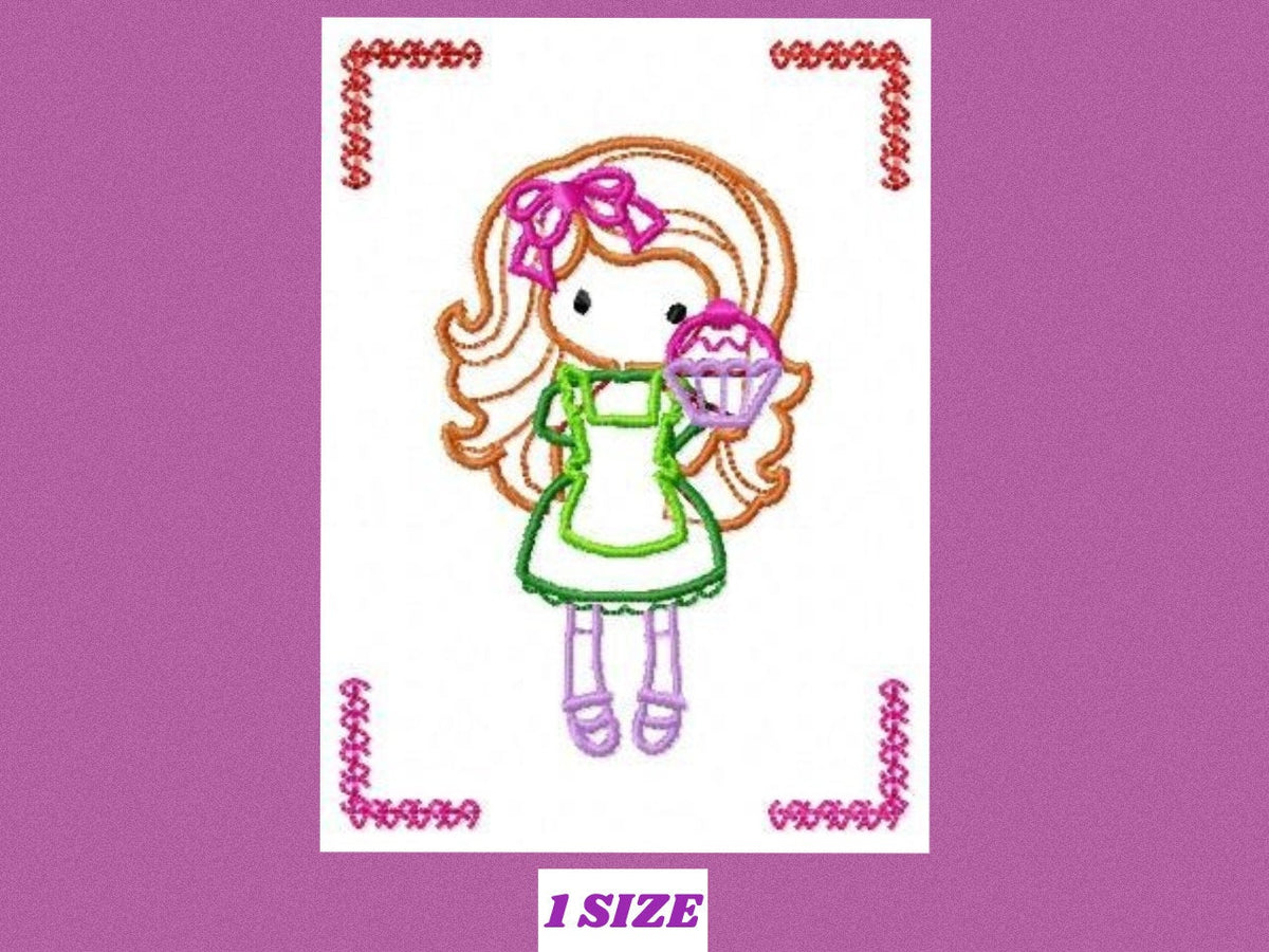 Cooker embroidery designs Baby girl embroidery design machine embroi
