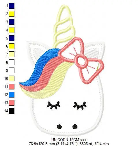 Unicorn embroidery designs - Baby Girl embroidery design machine embroidery pattern - Unicorns embroidery file - newborn towel blanket pes Marcia Embroidery
