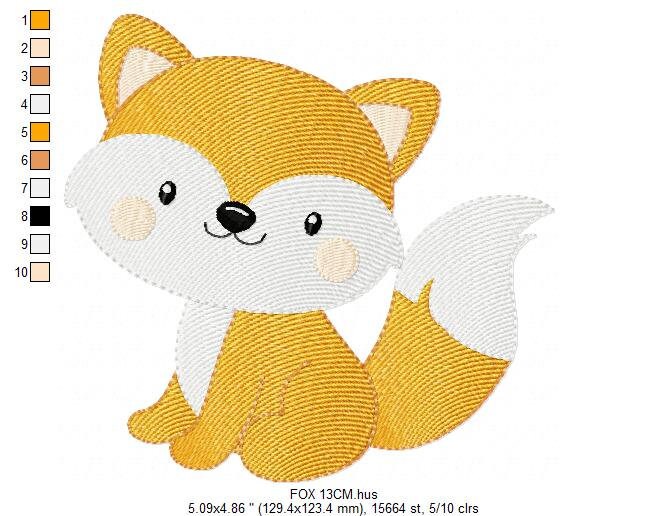 Woodland Fox embroidery designs - Red Fox embroidery design machine em