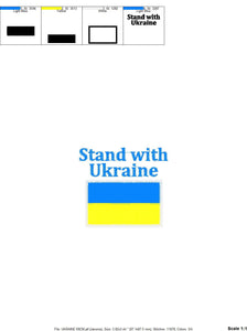 Stand with Ukraine embroidery design - Ukraine Flag embroidery designs machine embroidery pattern - Ukrainian embroidery file - FREE design