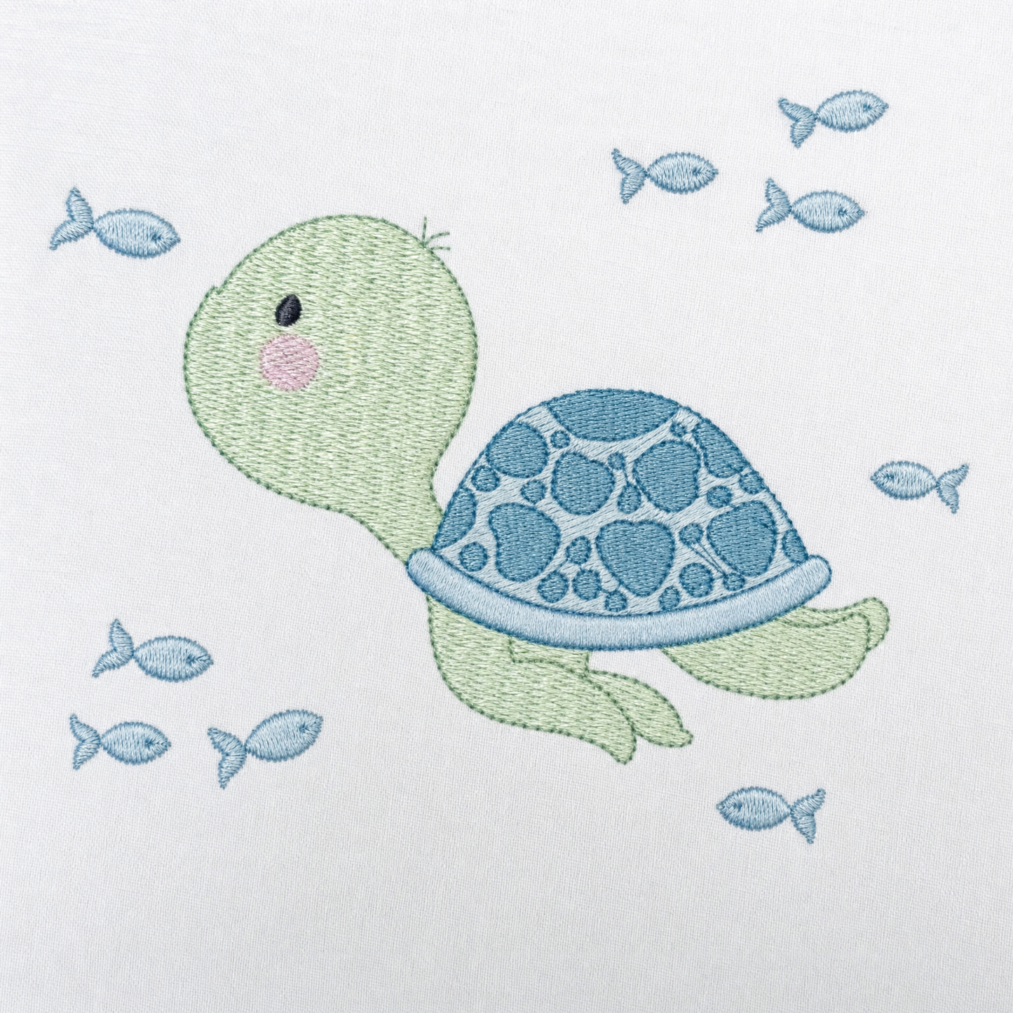 Turtle embroidery design - Ocean animal machine embroidery pattern - Baby boy file (Digital download)