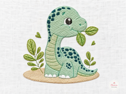 Dinosaur embroidery designs - Dino embroidery design machine embroidery pattern - instant download - Baby boy embroidery file brontosaurus (Copy)