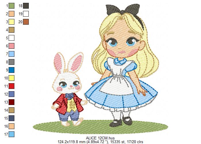 Alice embroidery design - Disney Princess machine embroidery patterns - Instant digital download (Copy) Marcia Embroidery