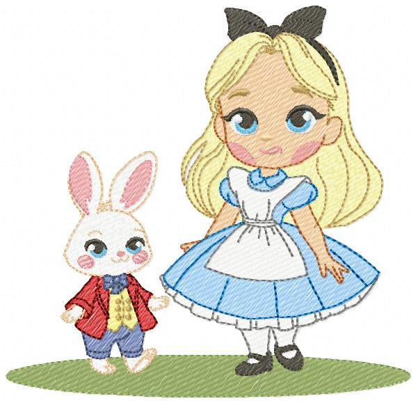 Alice embroidery design - Disney Princess machine embroidery patterns - Instant digital download (Copy) Marcia Embroidery