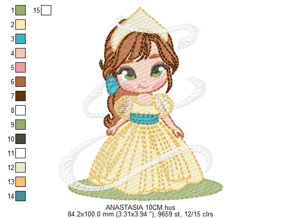 Anastasia embroidery design - Disney Princess machine embroidery patterns - Instant digital download (Copy) Marcia Embroidery
