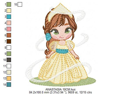 Anastasia embroidery design - Disney Princess machine embroidery patterns - Instant digital download (Copy) Marcia Embroidery