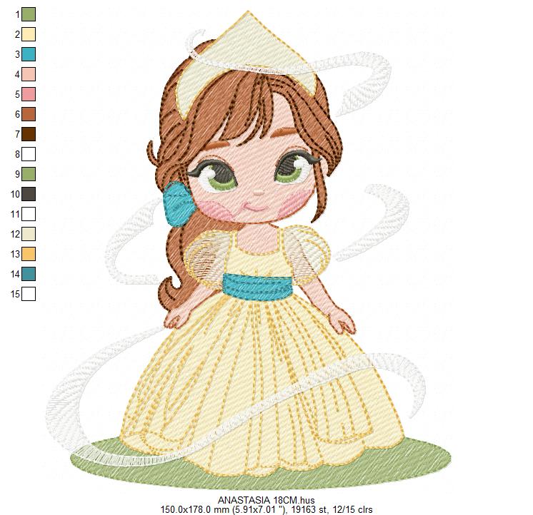 Anastasia embroidery design - Disney Princess machine embroidery patterns - Instant digital download (Copy) Marcia Embroidery
