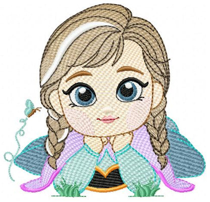 Princess Anna embroidery designs - Disney Princess machine embroidery pattern - Baby Girl Frozen Princess file - Instant digital download pes jef dst hus vp3 - Marcia Embroidery