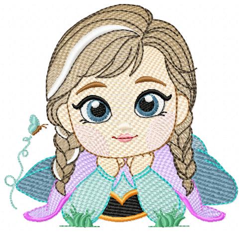 Princess Anna embroidery designs - Disney Princess machine embroidery pattern - Baby Girl Frozen Princess file - Instant digital download pes jef dst hus vp3 - Marcia Embroidery