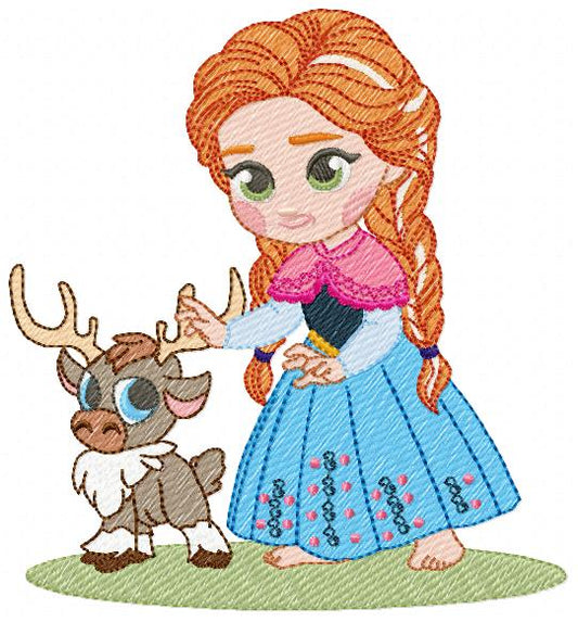 Anna embroidery design - Disney Princess machine embroidery patterns - Instant digital download (Copy) Marcia Embroidery