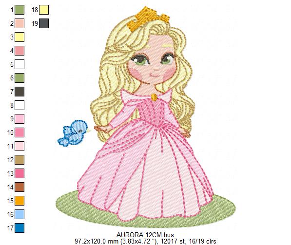 Aurora embroidery design - Disney Princess machine embroidery patterns - Instant digital download (Copy) Marcia Embroidery
