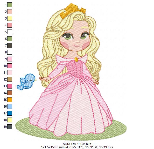 Aurora embroidery design - Disney Princess machine embroidery patterns - Instant digital download (Copy) Marcia Embroidery