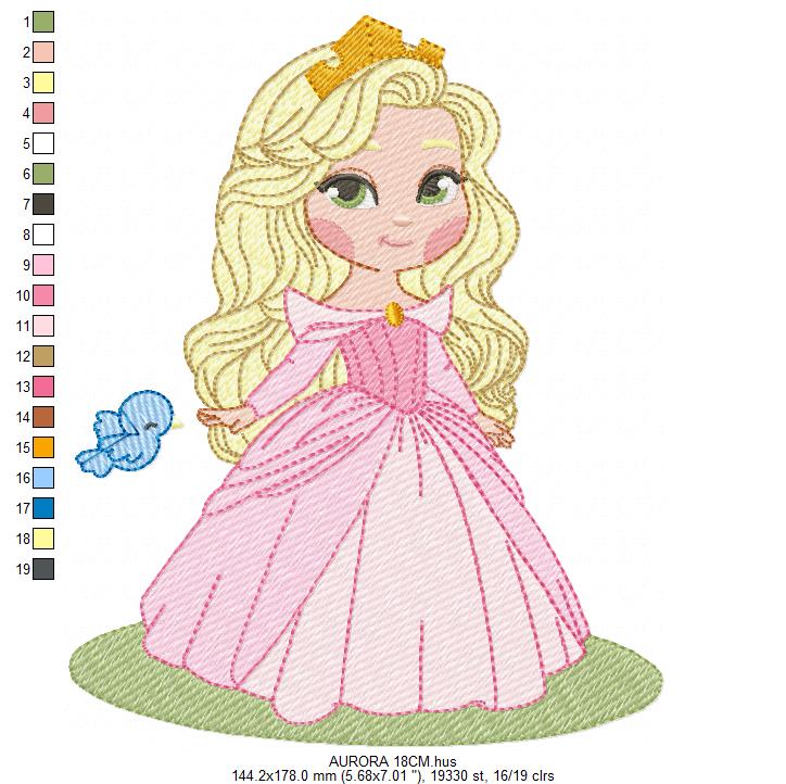 Aurora embroidery design - Disney Princess machine embroidery patterns - Instant digital download (Copy) Marcia Embroidery