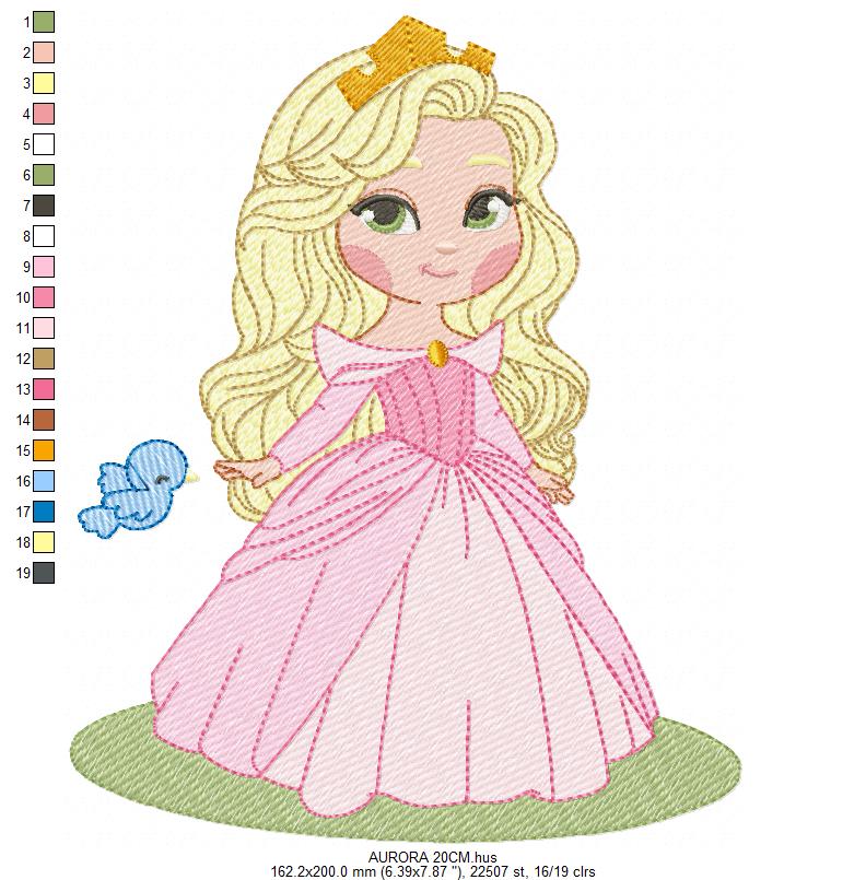 Aurora embroidery design - Disney Princess machine embroidery patterns - Instant digital download (Copy) Marcia Embroidery