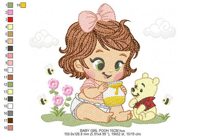 Teddy Bear embroidery designs - Baby boy toy machine embroidery pattern - Cute Bear with bow tie file - Instant digital download pes jef dst (Copy) (Copy) Marcia Embroidery