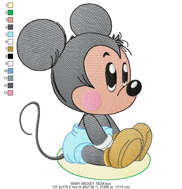 Mickey embroidery design - Mickey Mouse machine embroidery pattern - Baby Boy file - Instant digital download (Copy) Marcia Embroidery