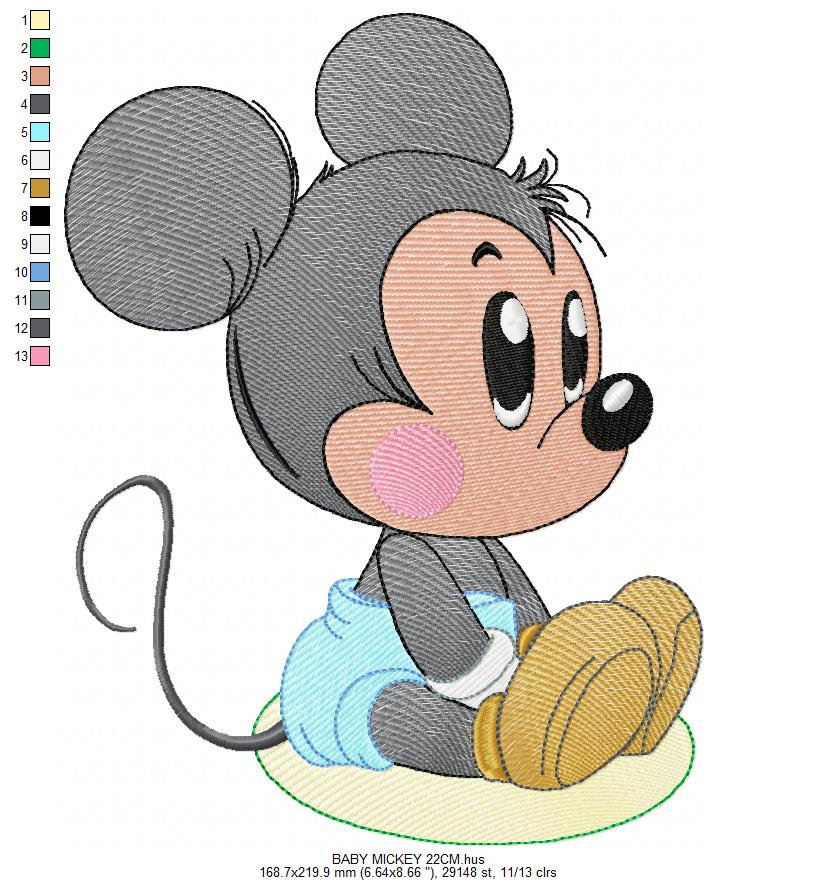 Mickey embroidery design - Mickey Mouse machine embroidery pattern - Baby Boy file - Instant digital download (Copy) Marcia Embroidery