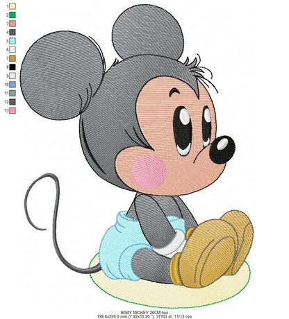 Mickey embroidery design - Mickey Mouse machine embroidery pattern - Baby Boy file - Instant digital download (Copy) Marcia Embroidery