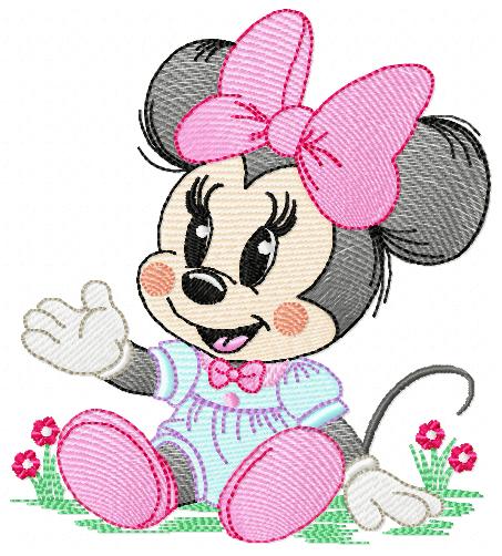Minnie embroidery design - Minnie Mouse machine embroidery pattern - Baby Girl file - Instant digital download (Copy) Marcia Embroidery