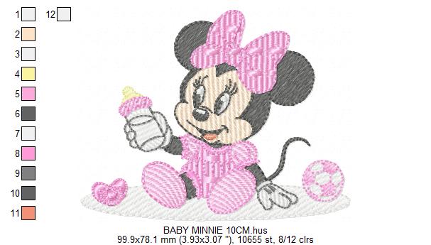Minnie embroidery design - Minnie Mouse machine embroidery pattern - Baby Girl file - Instant digital download pes jef dst (Copy) Marcia Embroidery