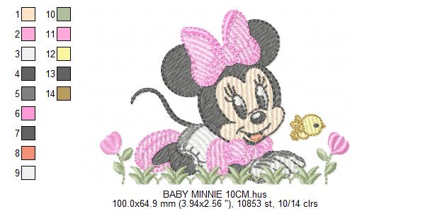 Minnie embroidery design - Minnie Mouse machine embroidery pattern - Baby Girl file - Instant digital download pes jef dst (Copy) Marcia Embroidery