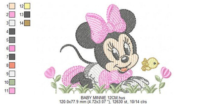 Minnie embroidery design - Minnie Mouse machine embroidery pattern - Baby Girl file - Instant digital download pes jef dst (Copy) Marcia Embroidery